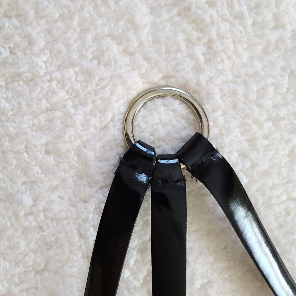 Vintage Sandy Duftler Designs Genuine Leather Belt Black Size Medium Made in USA - Picture 10 of 15